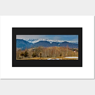 Mountain range and trees Posters and Art